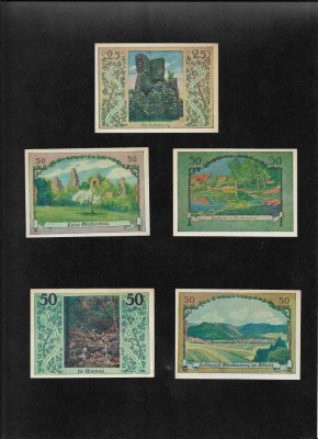 Set Notgeld 25 + 4 x 50 pf Stecklenberg foto