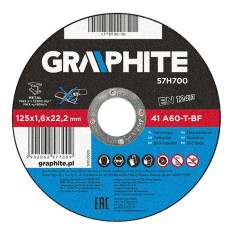 Disc debitare metal 125x1,6x22,2 mm GRAPHITE 57H700 HardWork ToolsRange