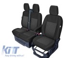 Tapiterie Kegel Tailor Made potrivita pentru scaunele simple + duble pe Ford Transit dupa 2014, negre cu model Performance AutoTuning