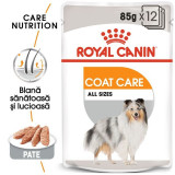 Cumpara ieftin Royal Canin Coat Care Adult hrana umeda caine, blana sanatoasa si lucioasa (pate), 12 x 85 g
