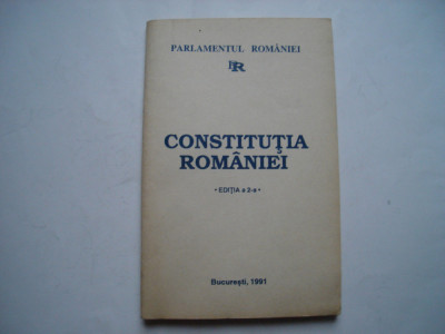 Constitutia Romaniei, ed. a 2-a, 1991 foto