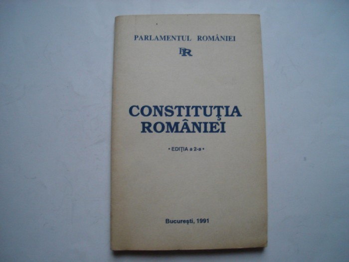 Constitutia Romaniei, ed. a 2-a, 1991