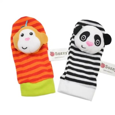 Set de 2 sosete interactive pentru bebelusi - Animalute dragalase foto