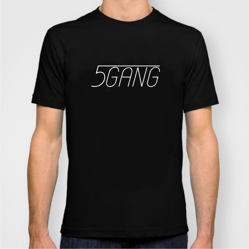 Tricou 5gang sos Selly Pain Dia Gami Exploit, L, M, S, XL, XXL, Alb, Negru  | Okazii.ro