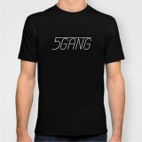 Tricou 5Gang SOS Selly Pain Dia Gami Exploit Negru/Alb Bumbac 100%