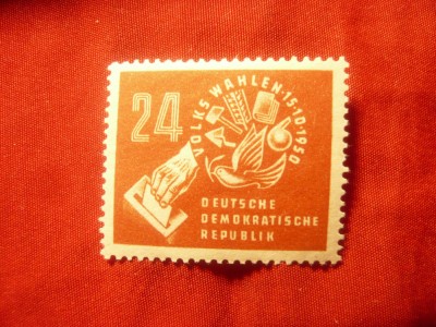 Serie 1 valoare DDR 1950 - Alegeri foto