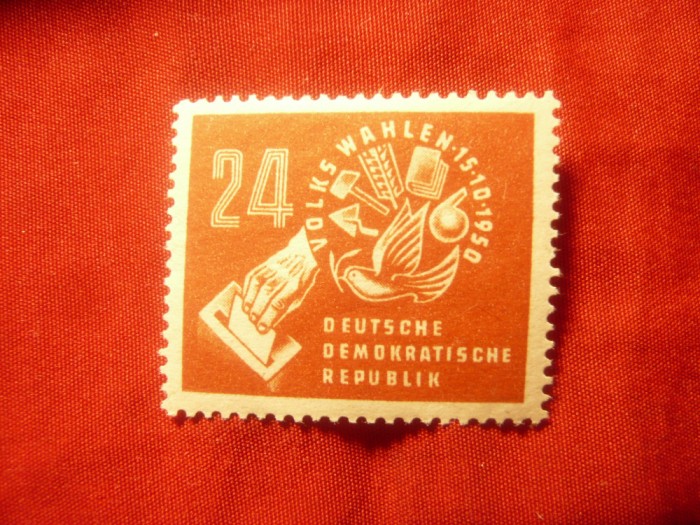 Serie 1 valoare DDR 1950 - Alegeri