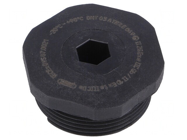 Capac de protecție M32 IP68 negru poliamidă