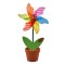 Moara de Vant Decorativa, Model Ghiveci, Multicolor, 15.5cm