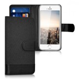 Husa pentru Apple iPhone 5 / iPhone 5s / iPhone SE, Textil, Negru, 35222.73, Kwmobile