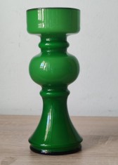 Vaza din sticla opalina Mid Century foto