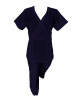 Costum Medical Pe Stil, Bluemarin cu Elastan, 97% Bumbac, Model Marinela - 2XL, L, Bleumarin