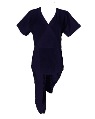 Costum Medical Pe Stil, Bluemarin cu Elastan, 97% Bumbac, Model Marinela - 4XL, 4XL foto