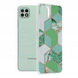Cumpara ieftin Husa pentru Samsung Galaxy A22 5G, Techsuit Marble Series, Green Hex