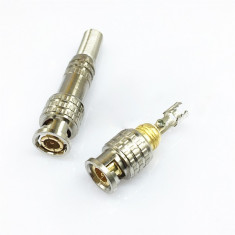 Conector mufa BNC cu surub pentru cablu coaxial foto