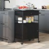 VidaXL Troler de Bucătărie Stejar Negru 56 x 43 x 89.5 cm 871668