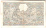 SV * Belgia 100 FRANCS / 20 BELGAS 1939 * sub ocupatie Germania WWII * VF