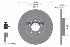 TEXTAR 92267303 PRO Disc frana foto