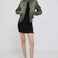 Alpha Industries geaca bomber MA-1 VF LW WMN femei, culoarea verde, de tranzitie