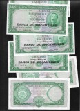Mozambique Mozambic 100 escudos 1961 F-VF pret pe bucata