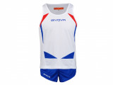 Compleu alergare barbati Givova Kit Sparta, white-royal, L