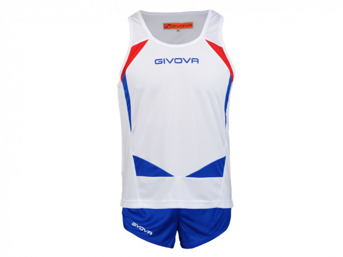 Compleu alergare barbati Givova Kit Sparta, white-royal, L