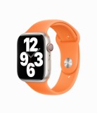 Cumpara ieftin Curea silicon,THD, compatibila Apple Watch 46 mm seria 10, Apple Watch SE 44 mm, M/L, portocaliu viu