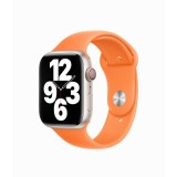 Curea silicon,THD, compatibila Apple Watch 46 mm seria 10, Apple Watch SE 44 mm, M/L, portocaliu viu