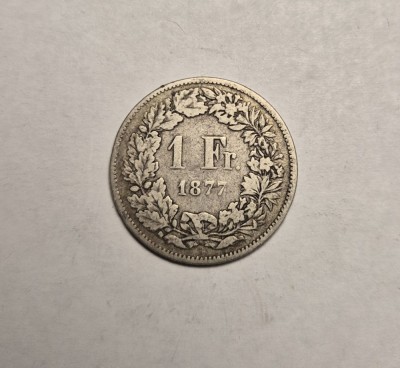 Elvetia 1 Franc 1877 foto