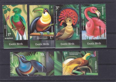 ROMANIA 2019 - PASARI EXOTICE - SERIE COMPLETA, MNH - LP 2251 foto