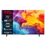 Televizor LED TCL 75V6B, 190 cm, 4K, Google TV, Clasa E