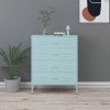 VidaXL Comodă cu sertare, verde mentă, 80x35x101,5 cm, oțel 336203