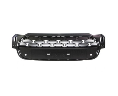 Grila bara protectie, spoiler Citroen C3, 01.2020-, montare fata, negru/negru; cu gauri pentru senzori de asistenta la parcarea, RapidAuto foto