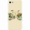 Husa silicon pentru Apple Iphone 5c, Retro Bicycle Illustration