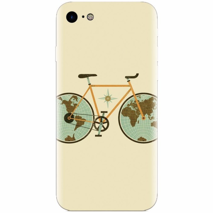 Husa silicon pentru Apple Iphone 6 / 6S, Retro Bicycle Illustration