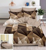 Lenjerie Pat Bumbac 4 Piese Maro Emilia, 200x230/240x250cm, Fara Elastic