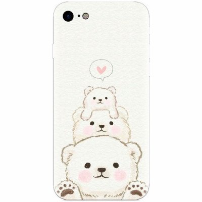 Husa silicon pentru Apple Iphone 6 Plus, Bear Family foto