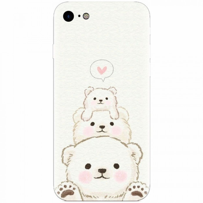 Husa silicon pentru Apple Iphone 6 Plus, Bear Family