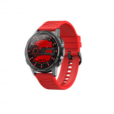 Ceas Smartwatch Twinkler TKY-XL15, Rosu cu Moduri sportive, Functii monitorizare sanatate, Ritm cardiac, Tensiune arteriala, Somn, Pasi, Alarma, Memen