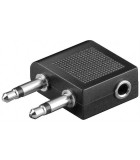 Adaptor Jack de casti 3.5 mm pentru avion Goobay