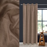 Perdea Decorativă, Maro, 140x260 cm, Poliester, Cu Inele, Oem