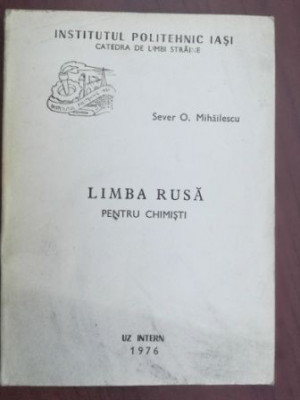 Limba rusa pentru chimisti- O. Mihailescu foto