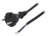 Cablu Electric 2x1mm2 PVC 5m Negru 16A 250V