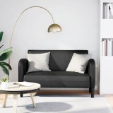vidaXL Canapea loveseat neagră 110 cm piele artificială 4100536