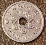 C50 - Moneda foarte veche - Danemarca - 1 coroana / krone - 1995, Europa