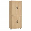 Dulap inalt, stejar sonoma, 69,5x34x180 cm, lemn compozit