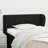 vidaXL Tăblie de pat cu aripioare negru 93x23x78/88 cm textil