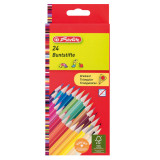 Creioane Color Triunghiular 1/1 Set 24, Herlitz