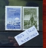 TS21 - Timbre serie Ungaria - Magyar posta 1967 Mi2315-2316A