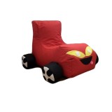Fotoliu tip masinuta, Big Bean Bag pentru copii, textil umplut cu perle polistiren, rosu